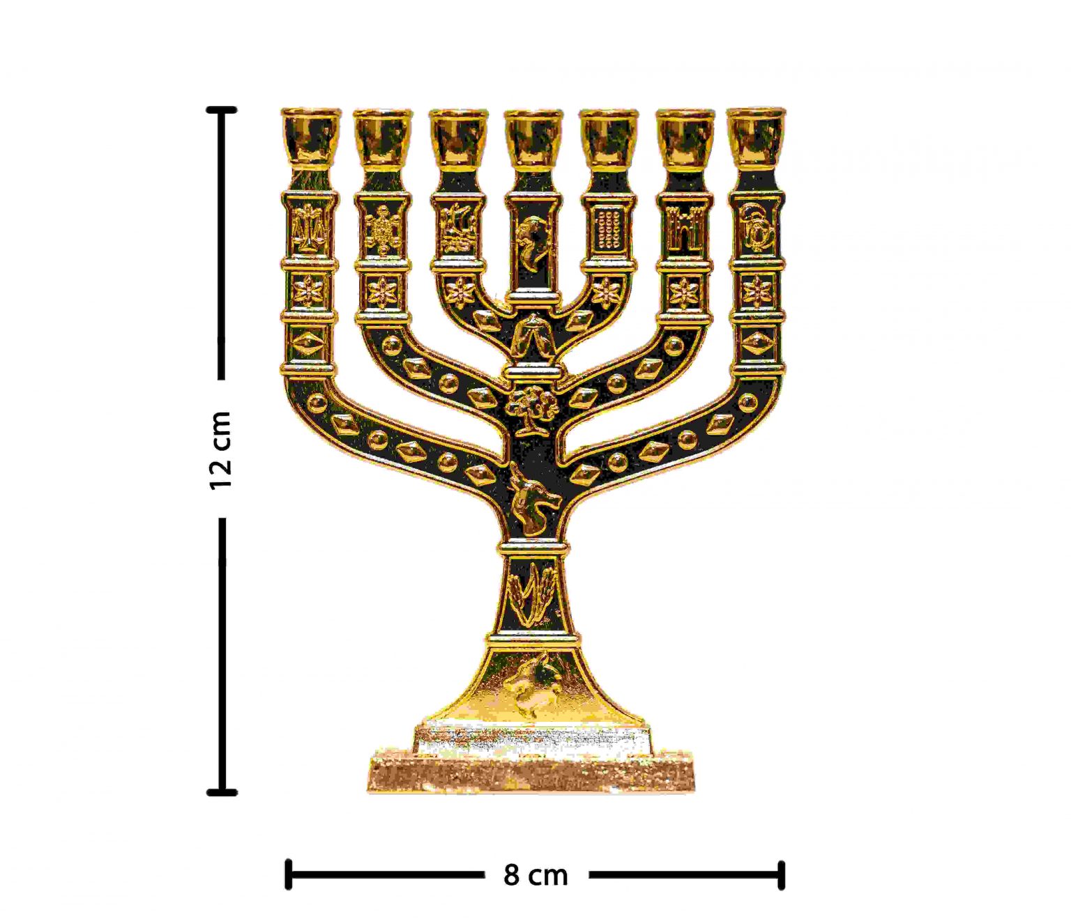 Menora. Ein siebenarmiger Leuchter. 12 cm Shuck24.de