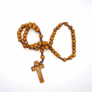 Rosenkranz „Jesu Christi“ aus Holz, mit Gebetsanleitung, aus dem